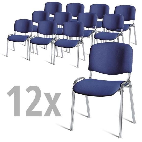ISO-Stühle Spar Set-12 Gestell Chrom