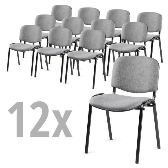 ISO-Stühle Spar Set-12 Gestell Schwarz